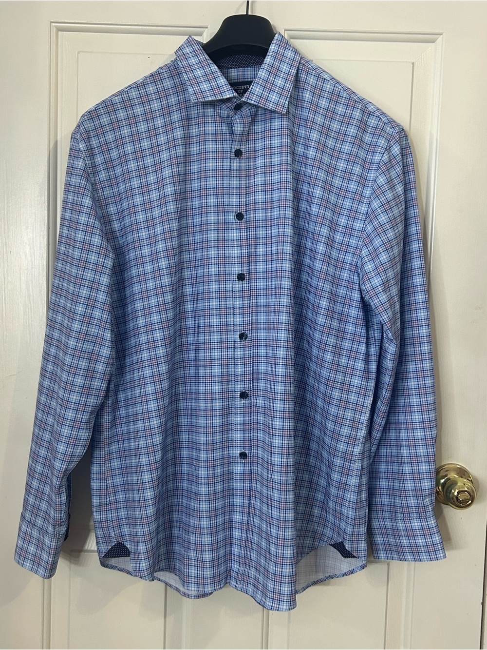 Society Of Threads Button Down Shirt 4 Way Stretch Slim Fit Mens XL NWT